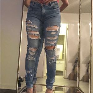 Distressed Zara jeans